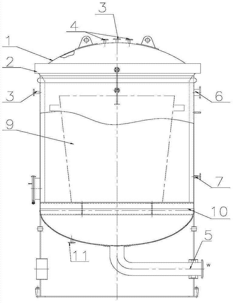 A vertical steel slag autoclave with autoclave and steel slag treatment method