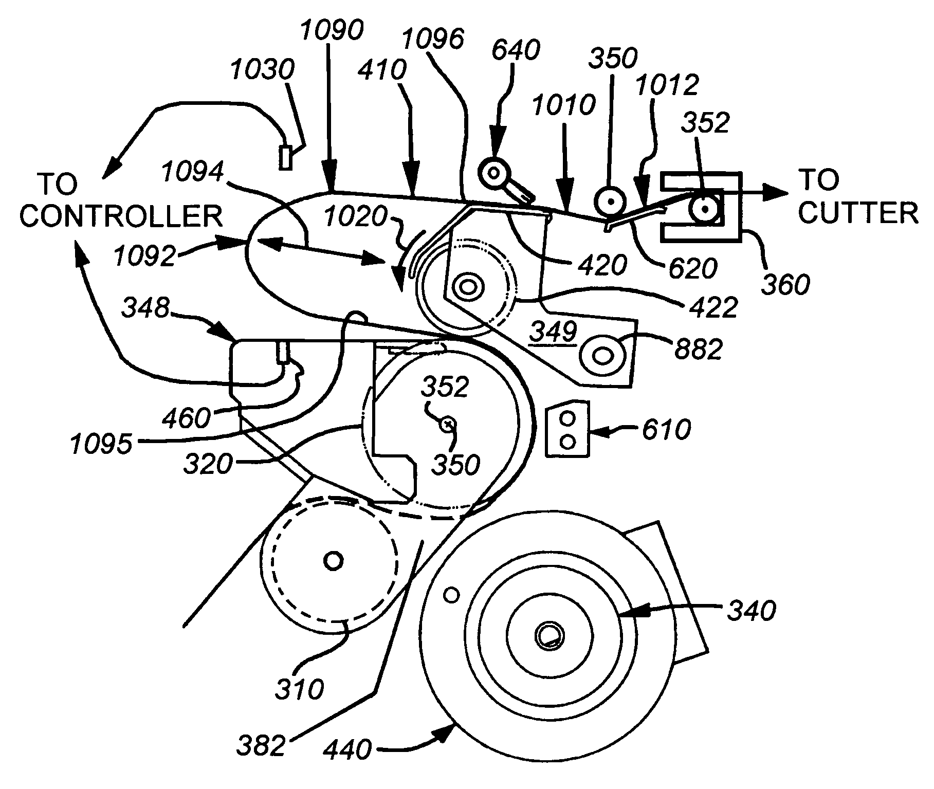 System and method for cutting continuous web