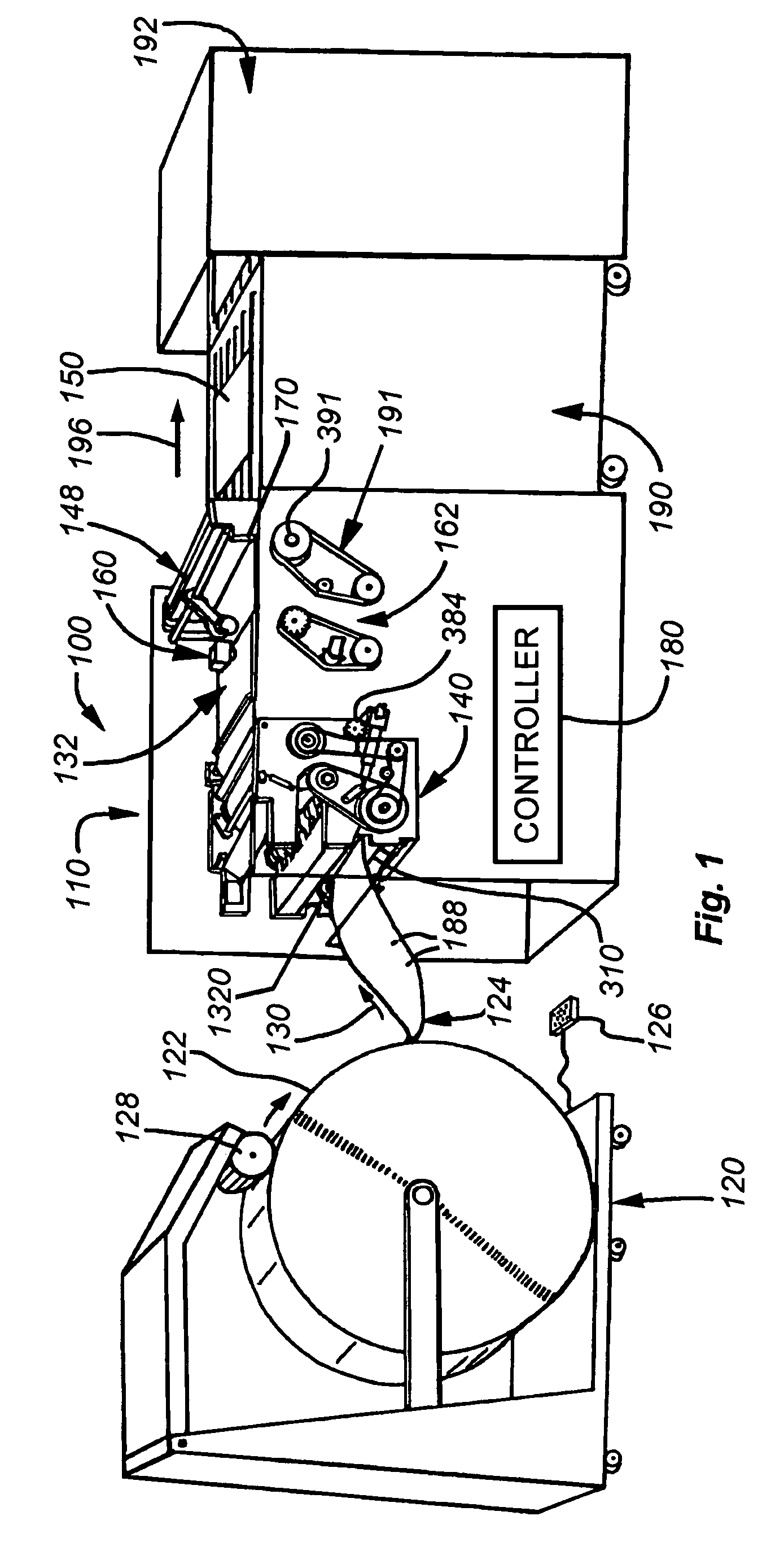 System and method for cutting continuous web