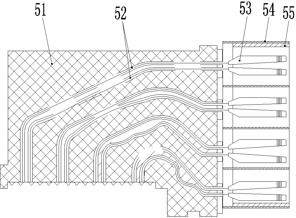 Differential connector transmission module and differential connector using same