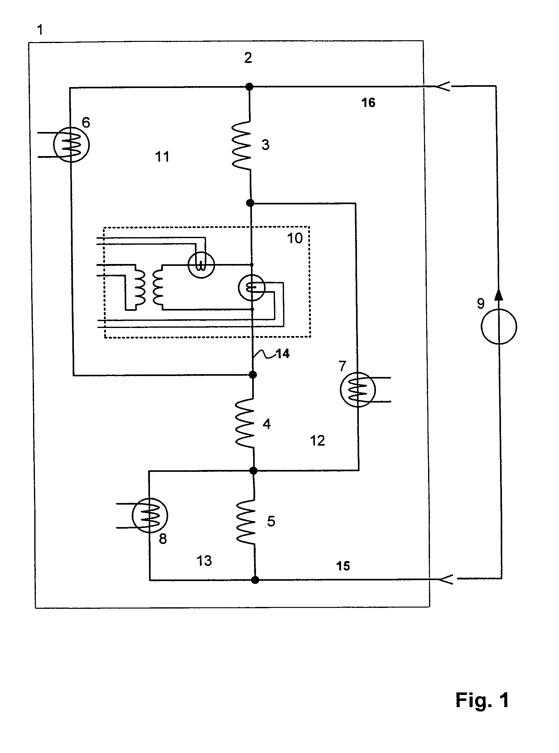 Magnet coil system with active drift compensation for two independent current paths