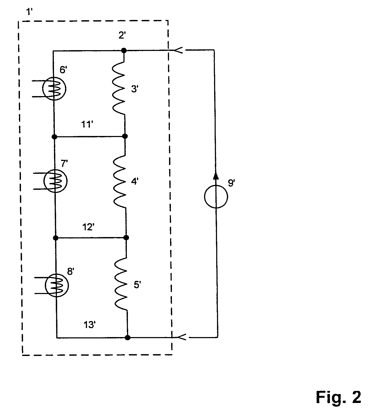 Magnet coil system with active drift compensation for two independent current paths