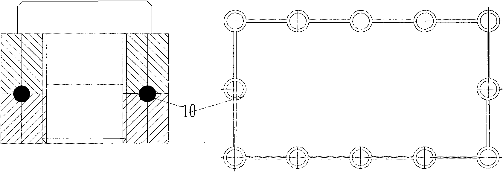 Ring embedding or glue injecting sealing method for rigid touch surface channel