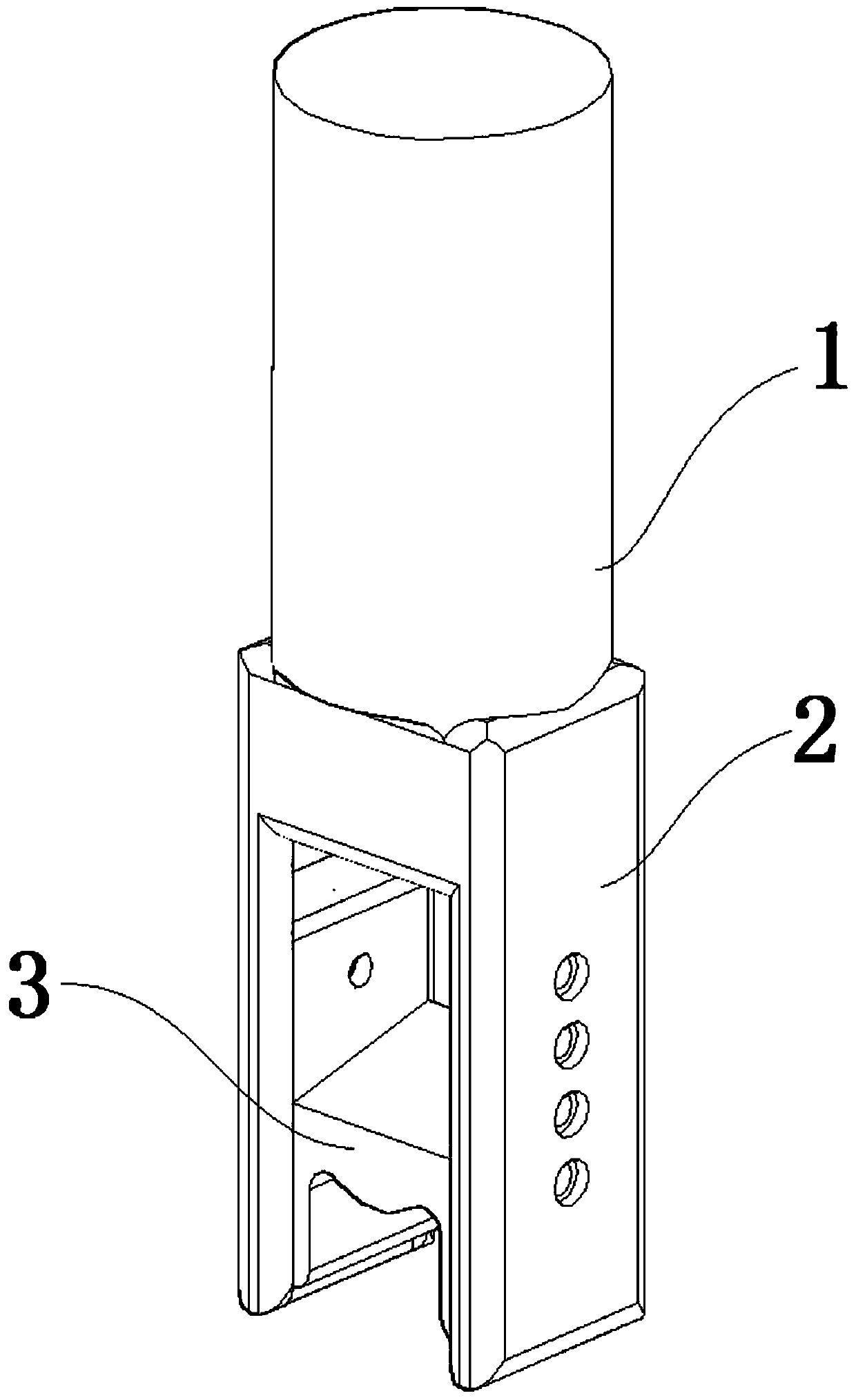 A kind of over-flow farmland rice transplanter push seedling rod head structure device