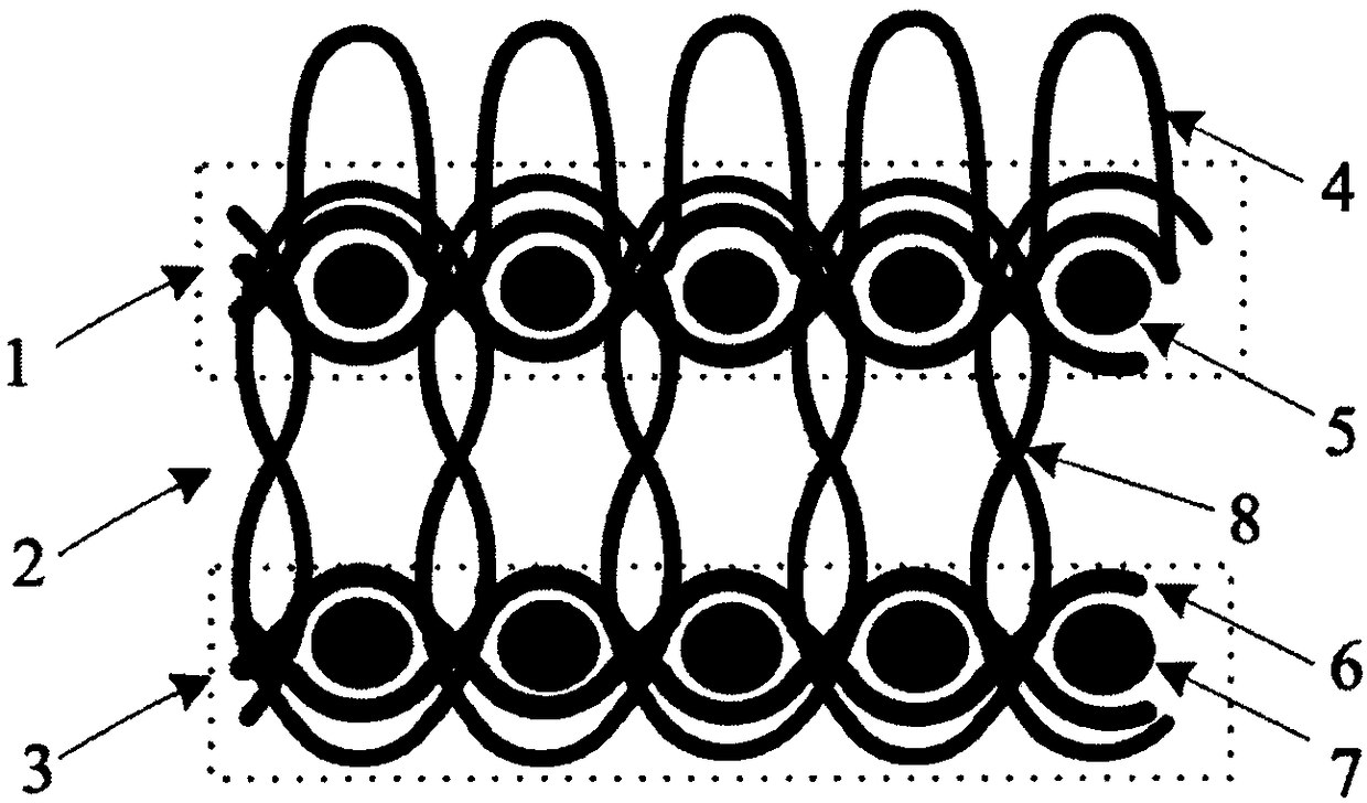 Coil-structure electrothermal evaporation hollow fabric, manufacturing method and application