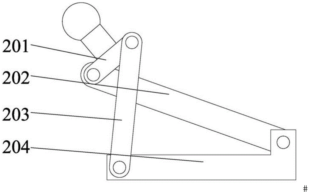 Parallel main shaft head mechanism based on four-bar mechanisms