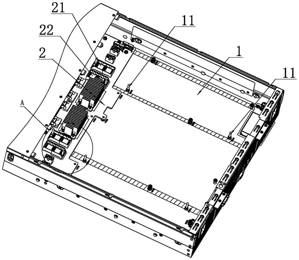 A gpu card fixing structure suitable for 2u servers