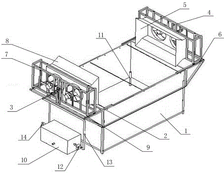 Cleaning drying device for refrigerating parts