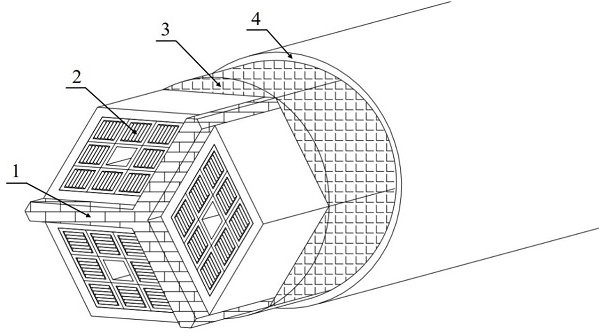 High-temperature superconducting three-phase alternating-current cable with compact structure