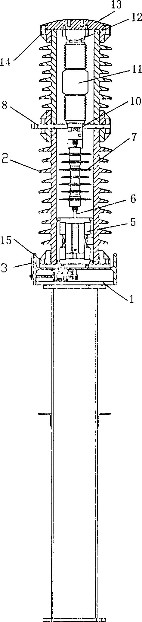 Vacuum circuit breaker of sealed type outdoor high-tension phase control synchronous permanent magnetic mechanism