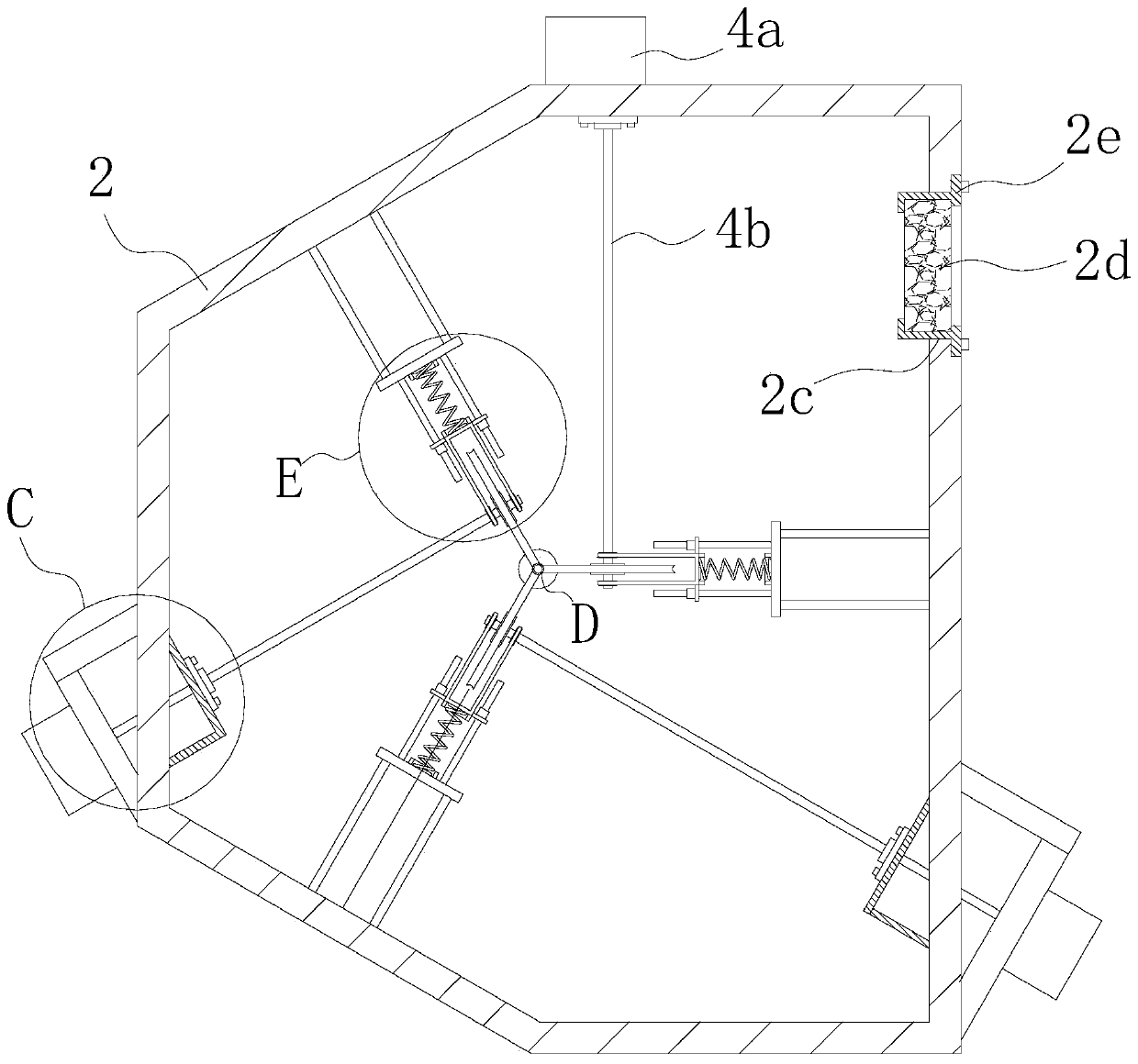 Polishing device special for up-drawing of oxygen-free copper rod