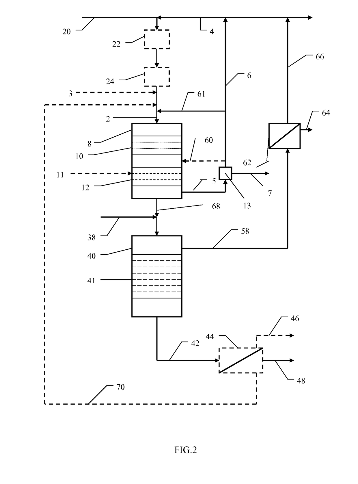 Process and apparatus for producing fuel from a biological origin through a single hydroprocessing step in the presence of a NiW catalyst