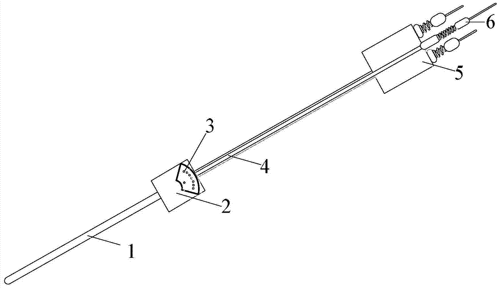 Three-point porcelain sleeve vibration detector