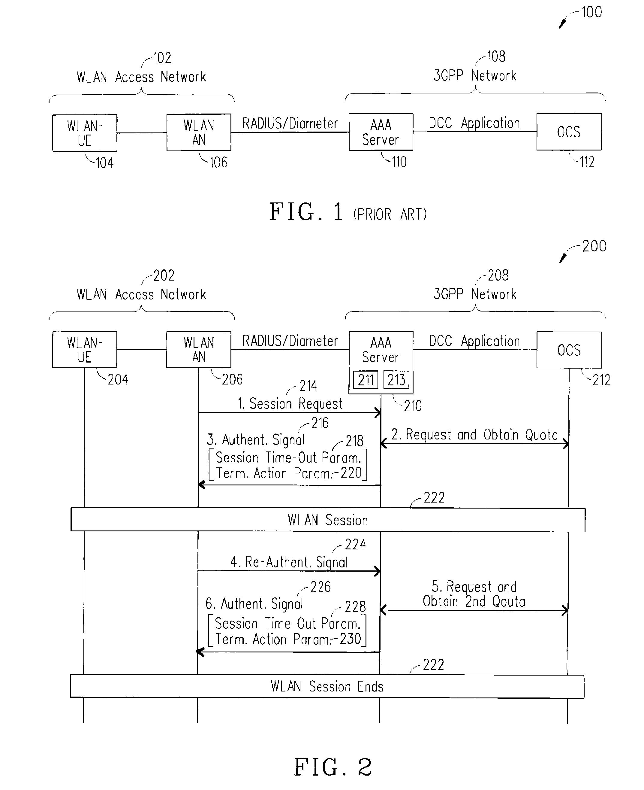 Network and method for implementing online credit control for a terminal