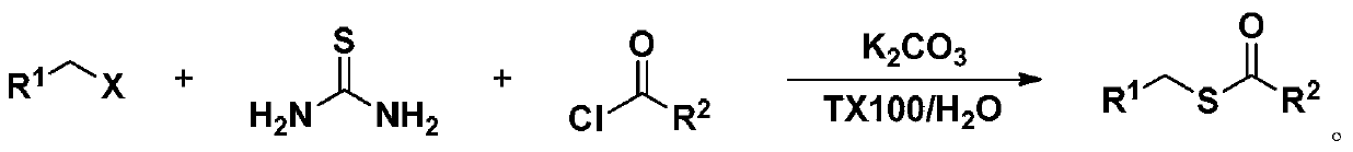 A method for synthesizing s-substituted benzoic acid thioester derivatives by bunte salt