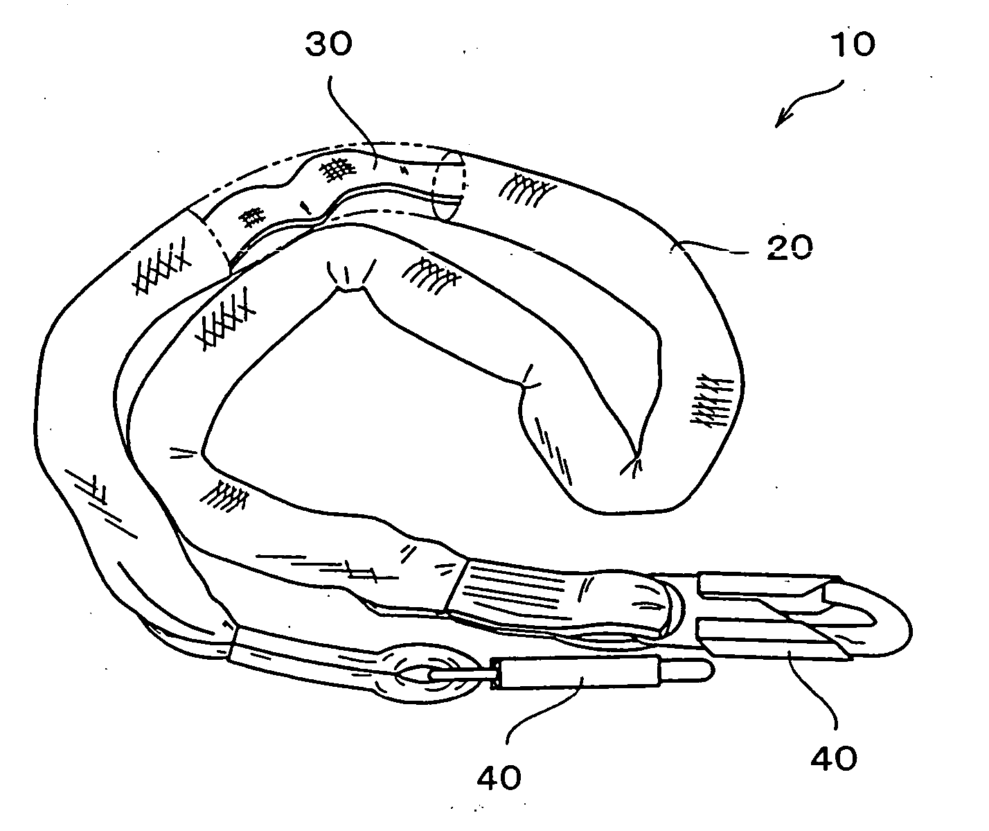 Shock absorbing rope