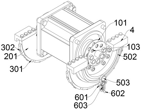 Eccentric block device with built-in outer rotor servo motor