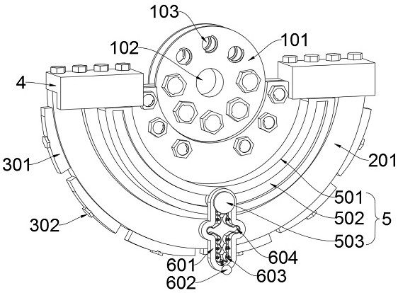 Eccentric block device with built-in outer rotor servo motor