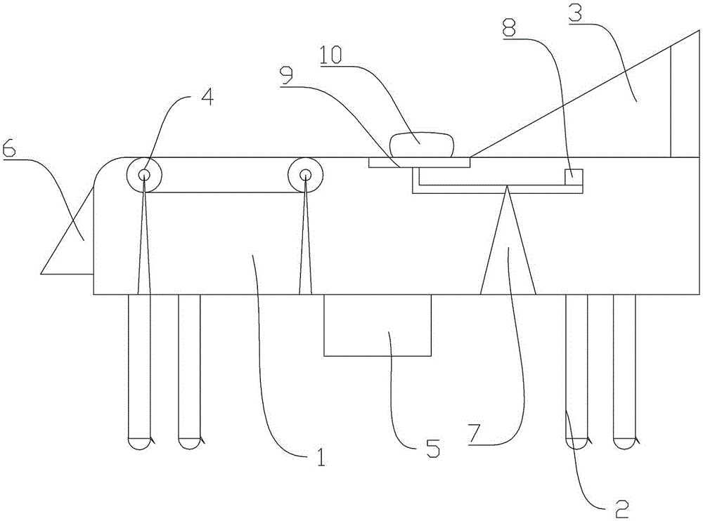 Sorting device for packaging bag food