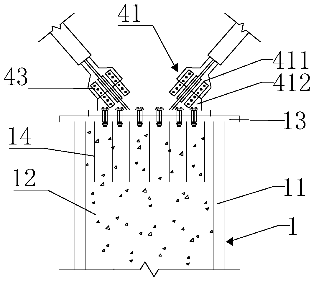 Buckling restrained brace large cantilever structure system