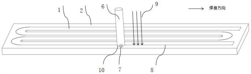 Preparation method of waterway backboard for target material