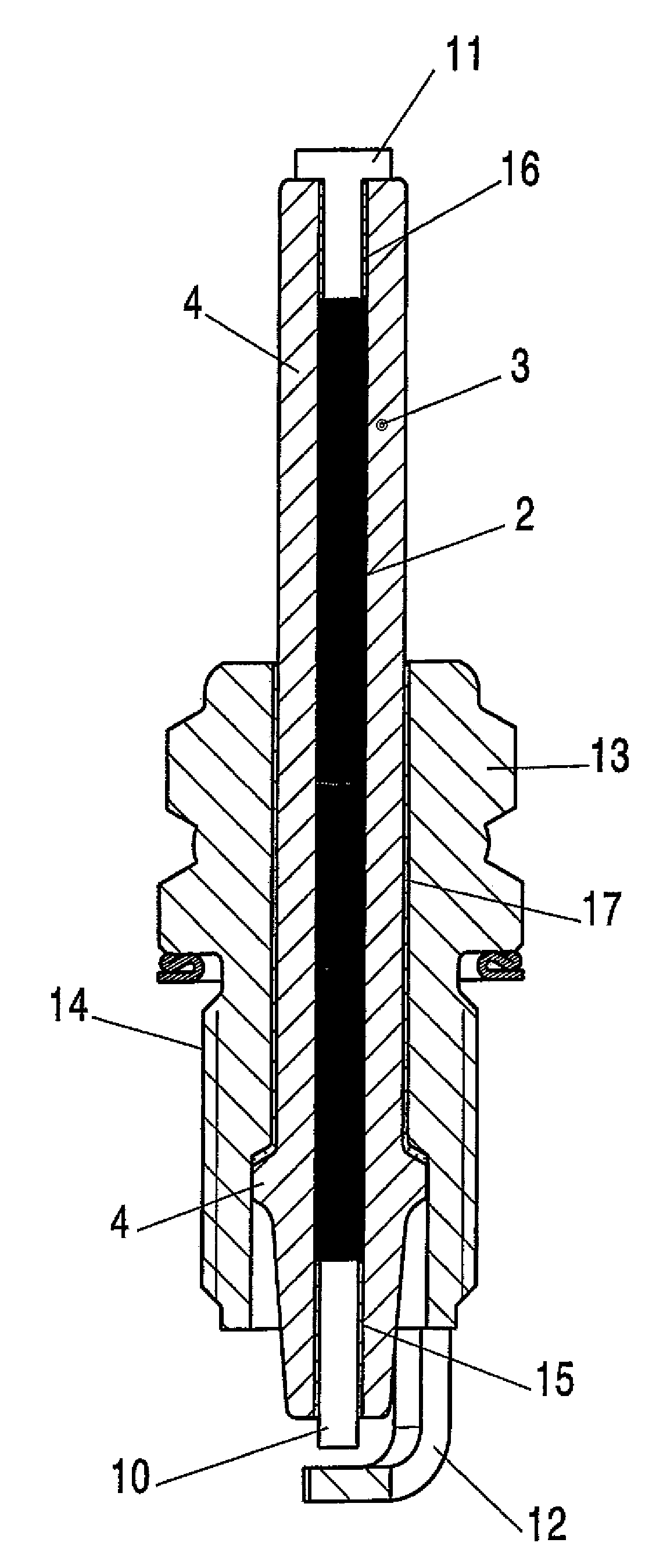 Spark plug and method for production of a spark plug