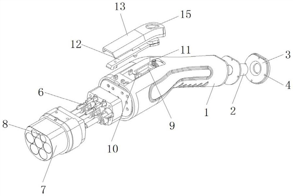 New energy automobile charging gun convenient to plug and unplug