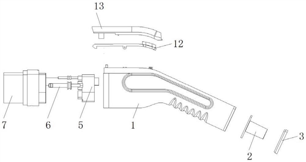 New energy automobile charging gun convenient to plug and unplug