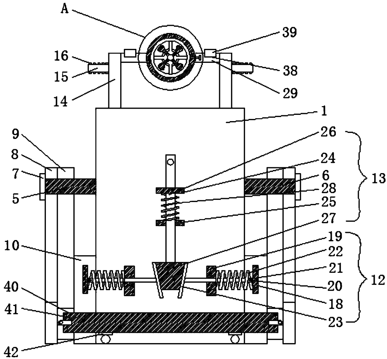 Rice airing and collecting device suitable for rural small cement airing field