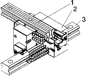 Three-dimensional linear rolling guide rail