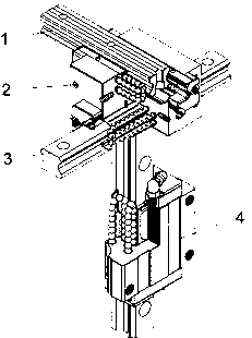 Three-dimensional linear rolling guide rail