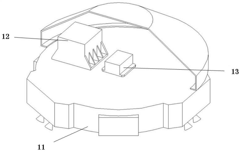 A six-degree-of-freedom active landing buffer device and control method for a spacecraft