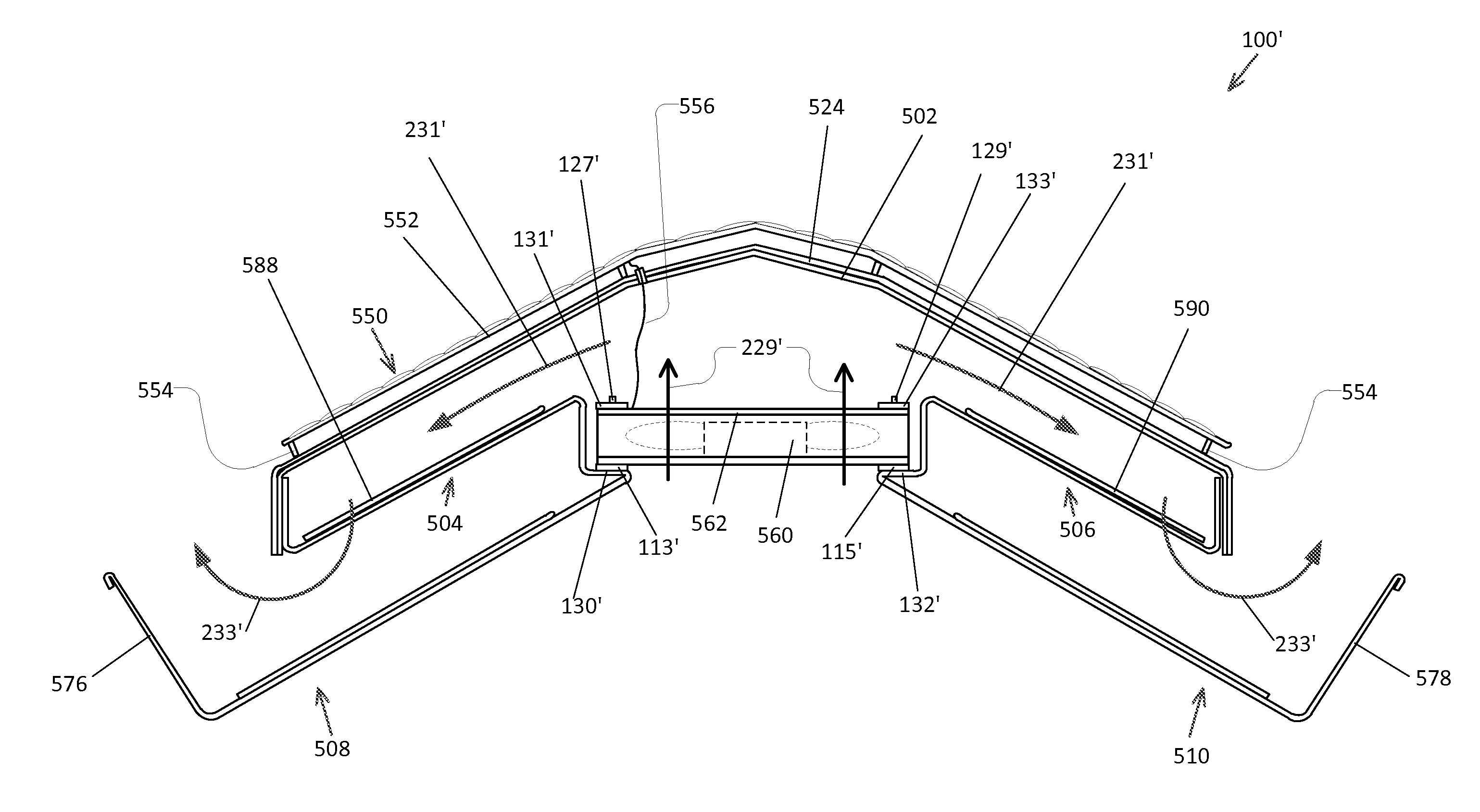 Roof ridge ventilation system