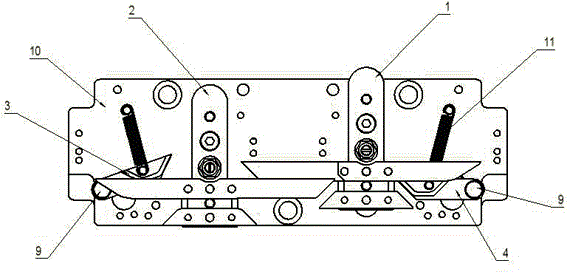 Device for controlling sinker to be opened and closed and full-automatic computerized flat knitting machine adopting device