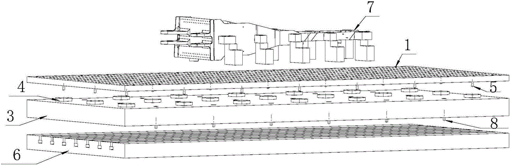 Rapid clamping method and device suitable for discrete multi-station production mode