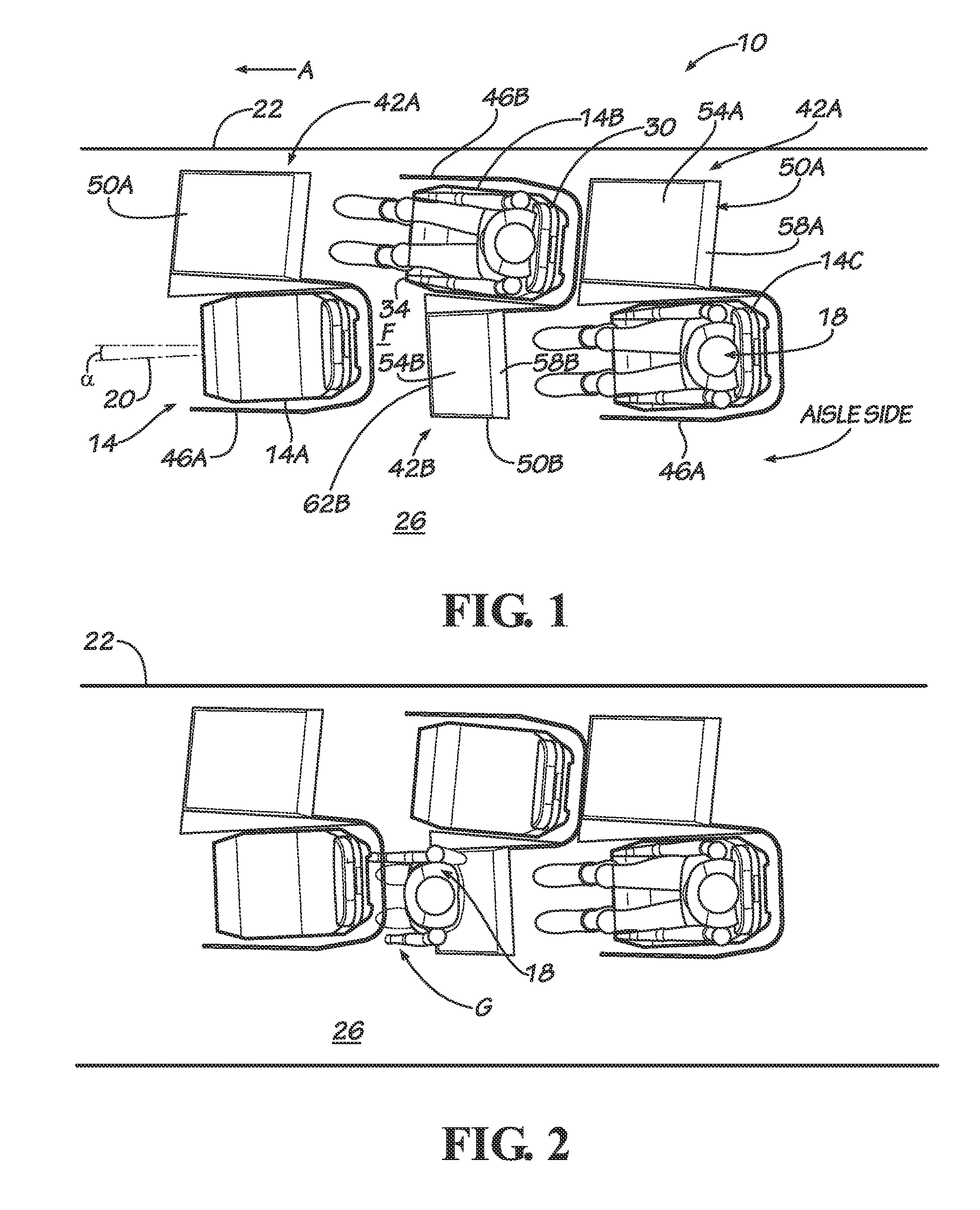 Passenger seating arrangements