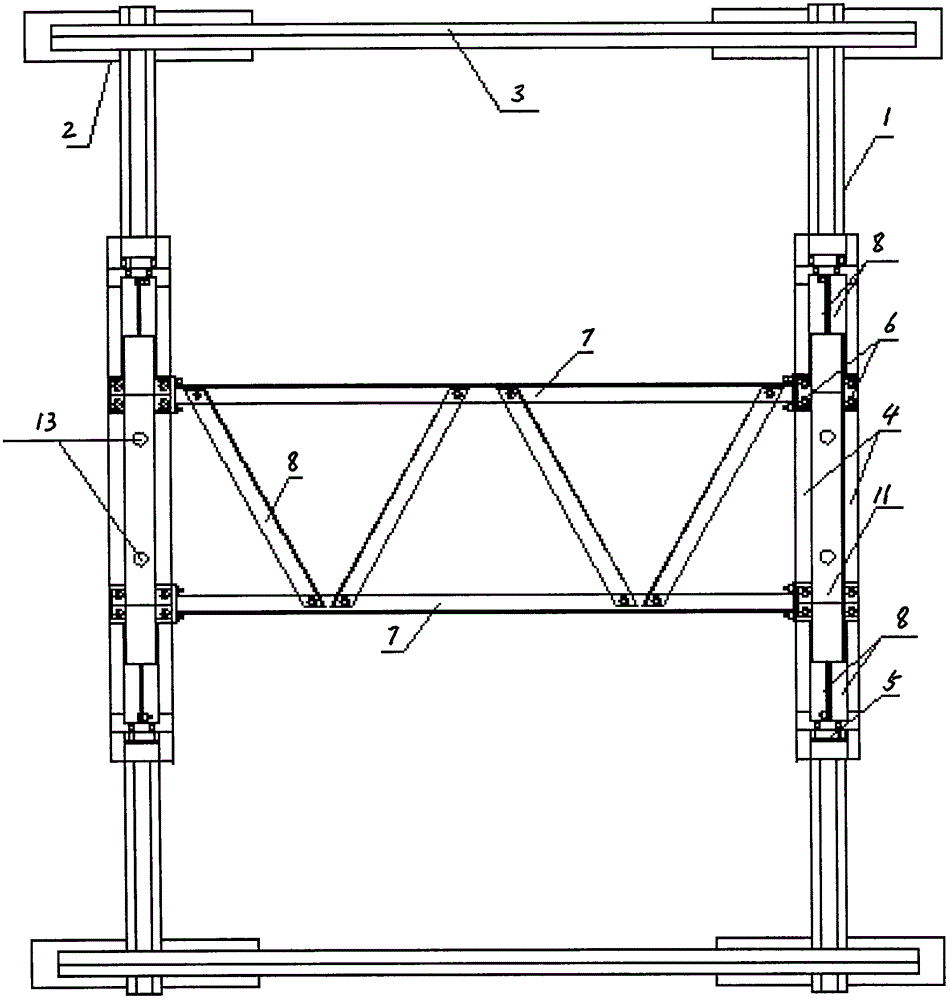 Light combined beam moving trolley