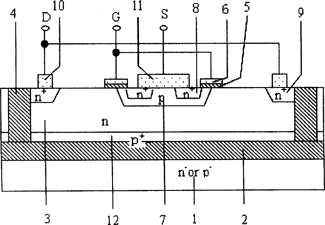 SOI structure with low k dielectric buried layer and its power device