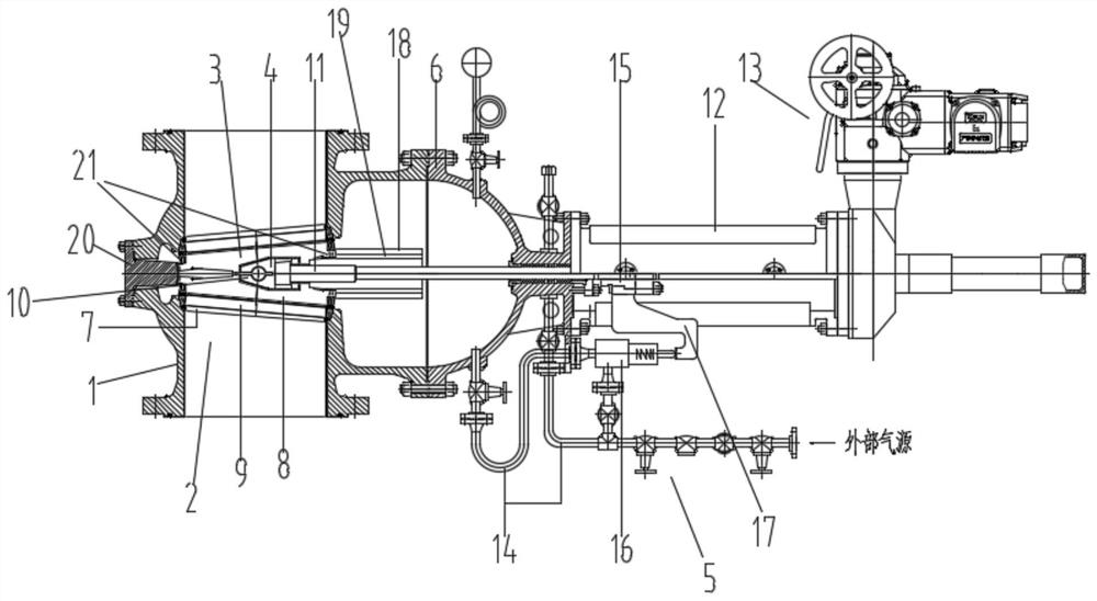 Double-gate-plate wedge gate valve