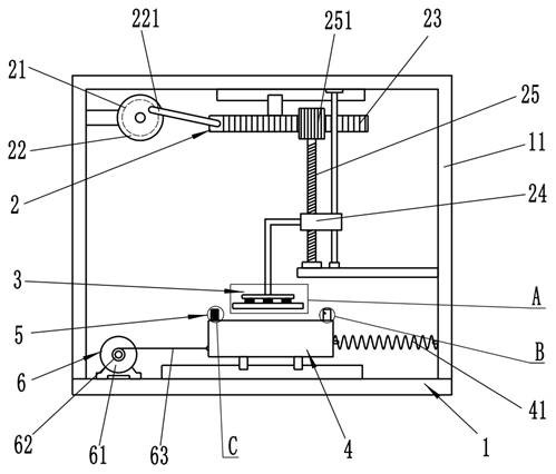 Packaging bag processing and stamping device