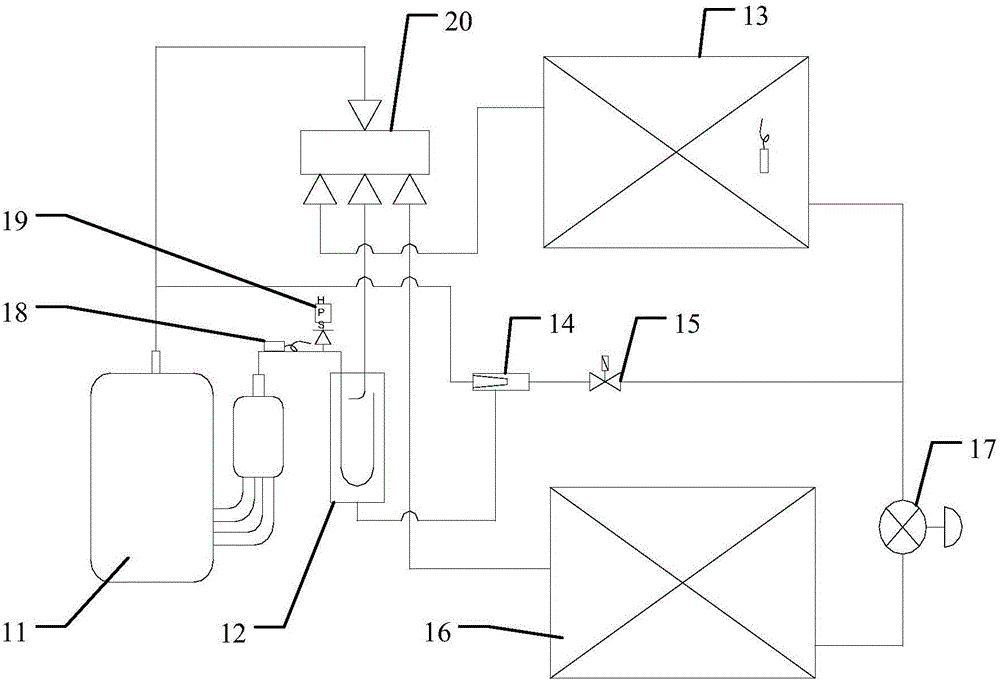 Air conditioner control system using ejector and air conditioner