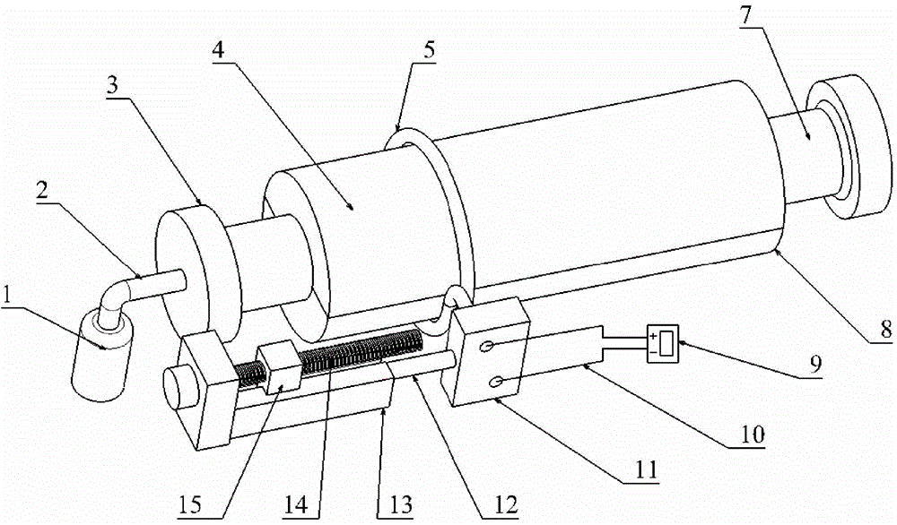 Incremental temperature difference bulging device for metal pipes and bulging method