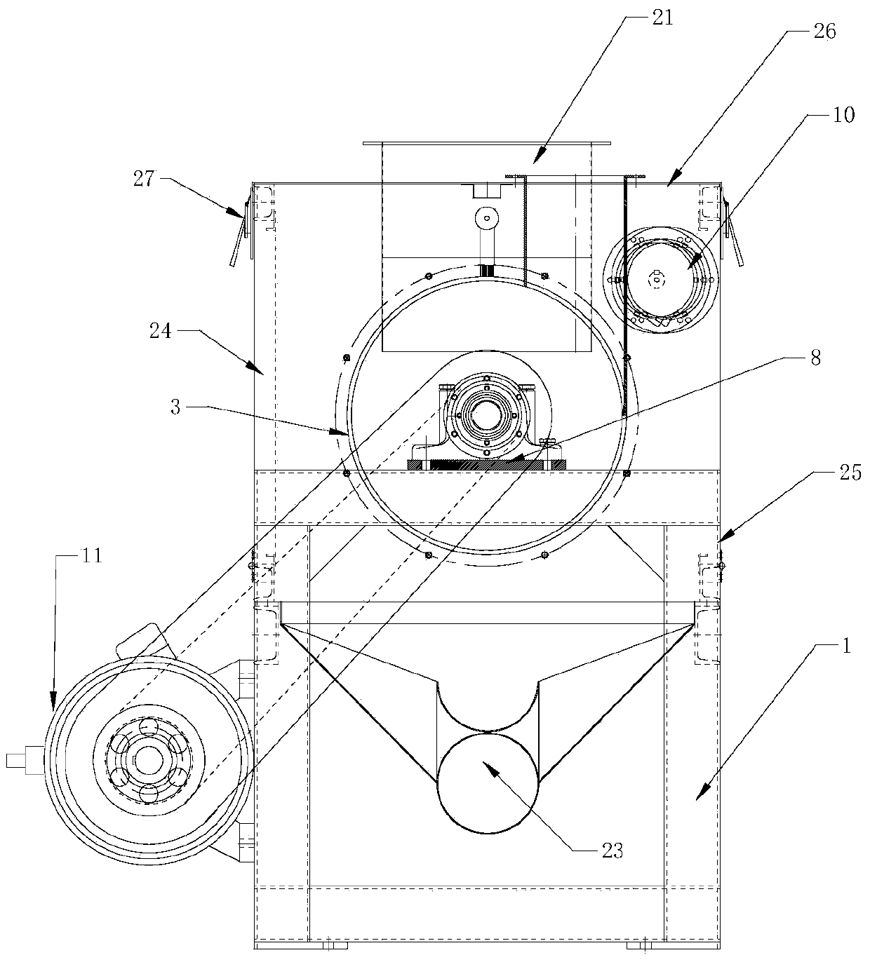 Waste plastic recycling dewatering machine