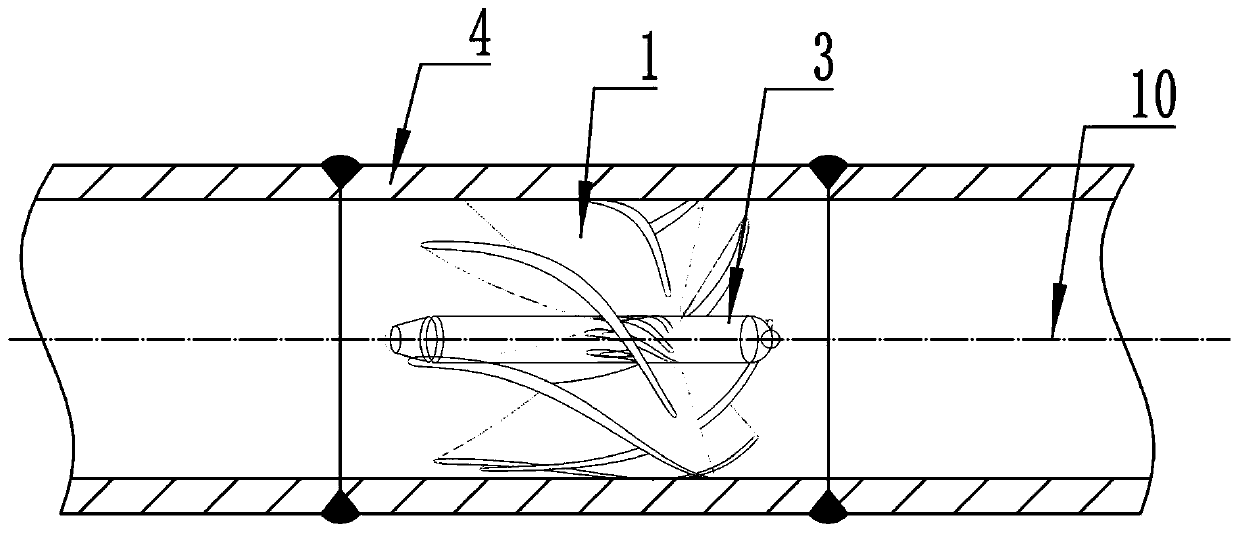 Swirl blade, swirl fan, swirl pipeline and preparing method of swirl pipeline