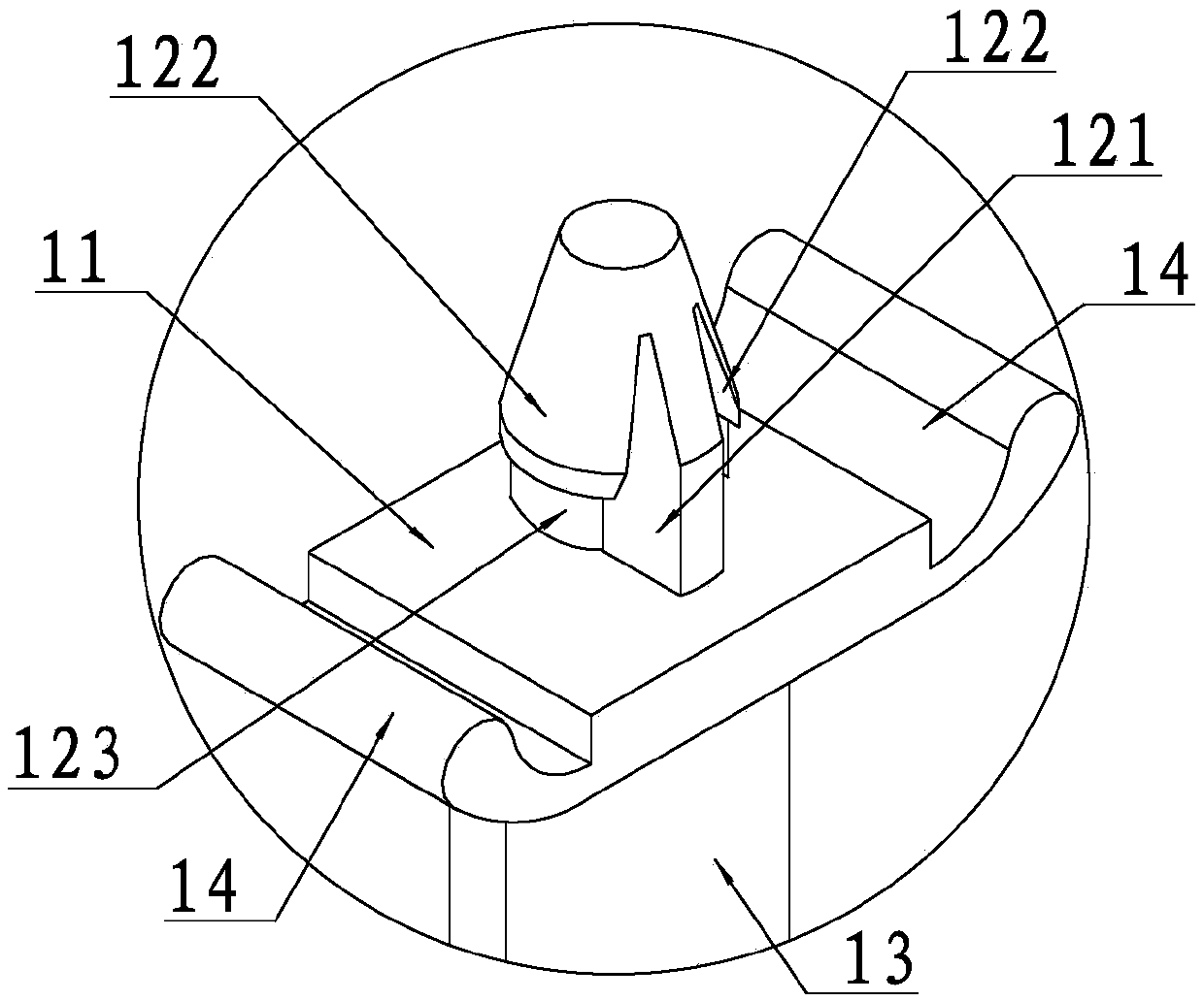 Server power line fixing device