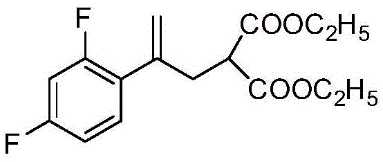 Synthesis method of diethyl 2-[2-(2,4-difluorophenyl)allyl]-1,3-malonate