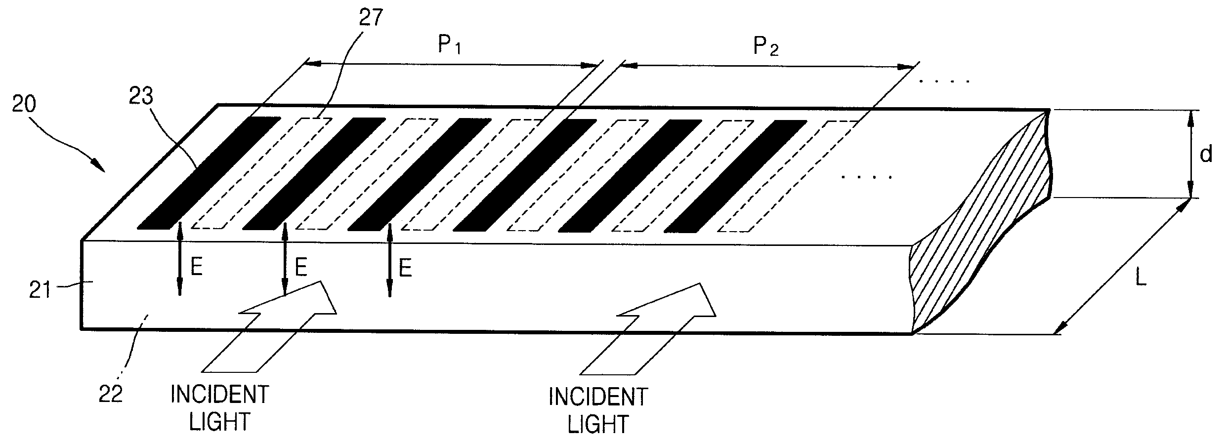 Transmissive active grating device