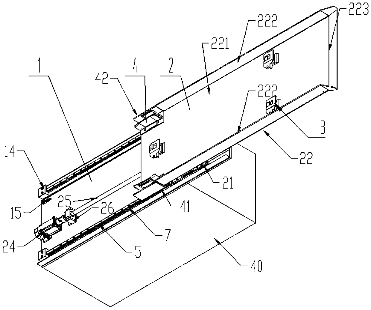 Fixing device for stretcher stretching