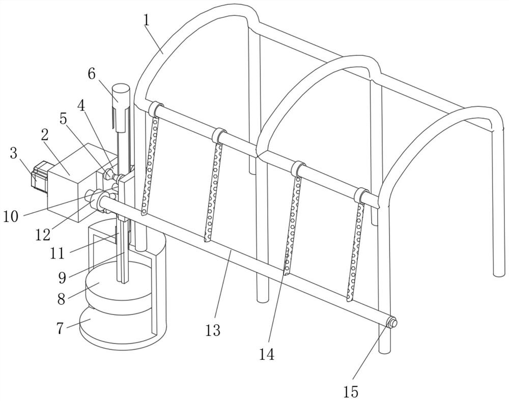 Modernized vegetable planting intelligent greenhouse film rolling device