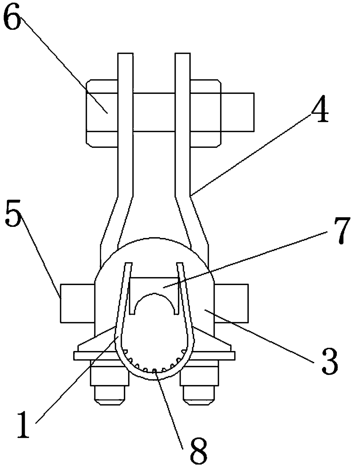 Anti-icing suspension clamp with slip resistance